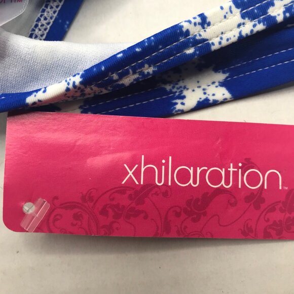 Xhilaration Junior's Sz. Large 8-10 Push Up Halter Stars, Stripes Bikini Top New - Picture 4 of 11